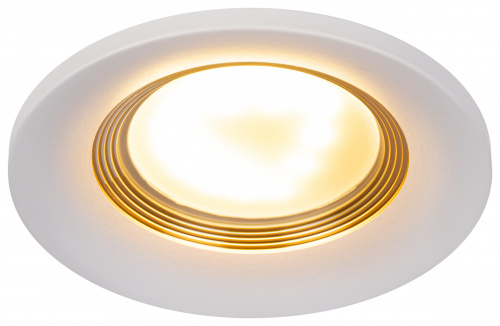 Светильник ЭРА встраиваемый алюминиевый KL107 WH/GD MR16 GU5.3 белый золото (1/100) (Б0061095) фото 6