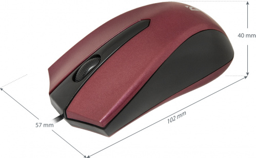 Мышь DEFENDER  Accura MM-950, красный, USB, проводная, 3 кнопки (1/40) (52951) фото 7