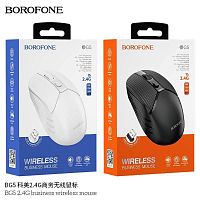 Мышь беспроводная Borofone BG5, Business, 1600 DPI, USB, 3 кнопки, цвет: белый (1/110) (6974443383003)