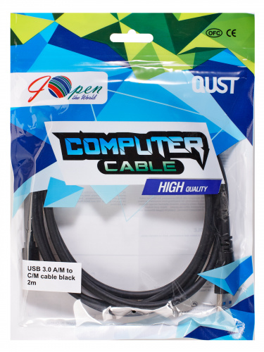 Кабель-адаптер USB 3.1 Type-Cm --> USB 3.0 Am, 2м Aopen/Qust <ACU401-2M> (1/85) фото 2
