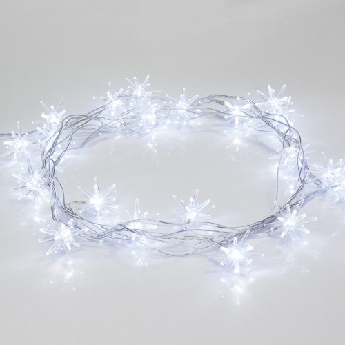 Гирлянда NEON-NIGHT светодиодная "Снежинки" 20 LED БЕЛЫЕ 2,8 метра (1/48) (303-036) фото 5