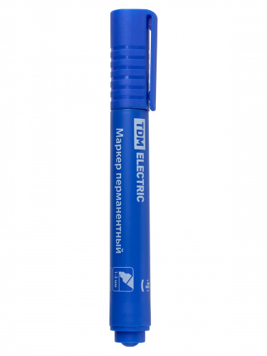 Маркер перманентный 1-3 мм, синий (пакет) круглый наконечник TDM (10/600) фото 5