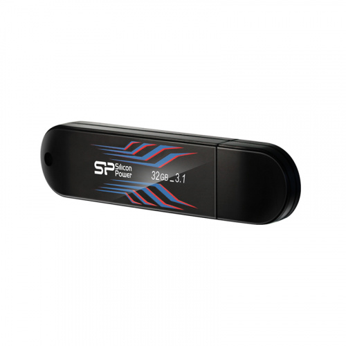 Флеш-накопитель USB 3.0  32GB  Silicon Power  Blaze B10, термочувствительный корпус, черный (SP032GBUF3B10V1B) фото 3