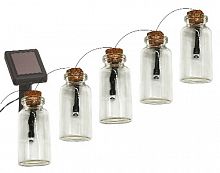 Гирлянда ЭРА садовая 10 подсвечиваемых светодиодами бутылочек.Общая длина от солнечной п ERAGS08-05