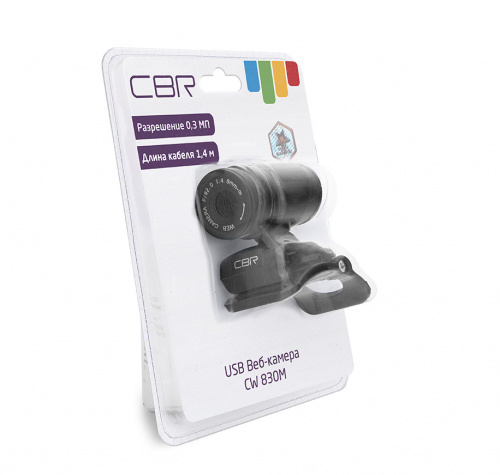 Веб-камера CBR CW 830M, 0,3 МП,640х480, USB 2.0, встроенный микрофон, ручная фокус, черный (1/100) (CW 830M Black) фото 3