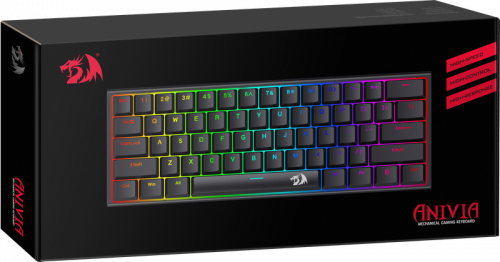 Клавиатура механическая игровая REDRAGON Anivia RGB, тихая, 61 клавиш, черный (1/20) (70619) фото 2