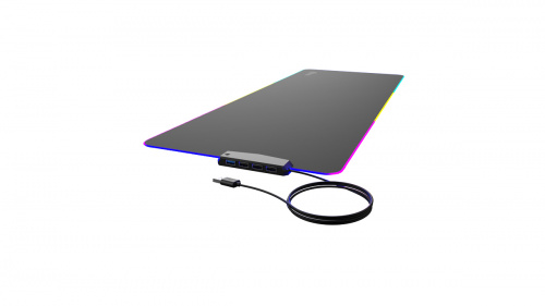 Коврик с подсветкой RITMIX MPD-480 USB хабом 800x300x3мм, для оптич. и лазер.мышей,ткань+рез.осн.1xUSB 3.0+3xUSB2.0 (1/25) (80001677) фото 3