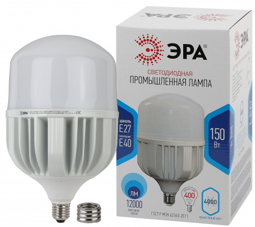 Лампа светодиодная ЭРА STD LED POWER T160-150W-4000-E27/E40 E27 / E40 150 Вт колокол нейтральный белый свет (1/6)