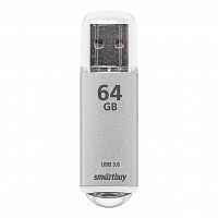 Флеш-накопитель USB 3.0  64GB  Smart Buy  V-Cut  серебро (SB64GBVC-S3)