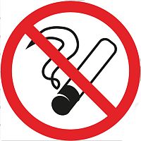 Табличка ПВХ  информационный знак «Курить запрещено» 200х200мм REXANT (1/10)