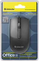 Мышь Defender Office MB-210, черный, USB, проводная,  3 кнопки, 800 dpi (1/40) (52210)