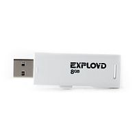 Флеш-накопитель USB  8GB  Exployd  580  белый (EX-8GB-580-White)