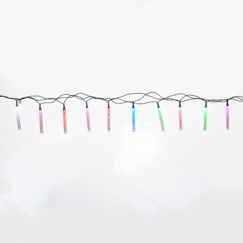 Гирлянда NEON-NIGHT светодиодная "Палочки с пузырьками" 20 палочек, цвет МУЛЬТИКОЛОР, 2 метра (1/48) фото 4