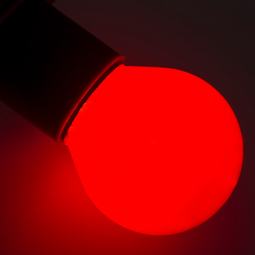 Лампа накаливания NEON-NIGHT Е27 10 Вт красная колба (10/100) фото 2