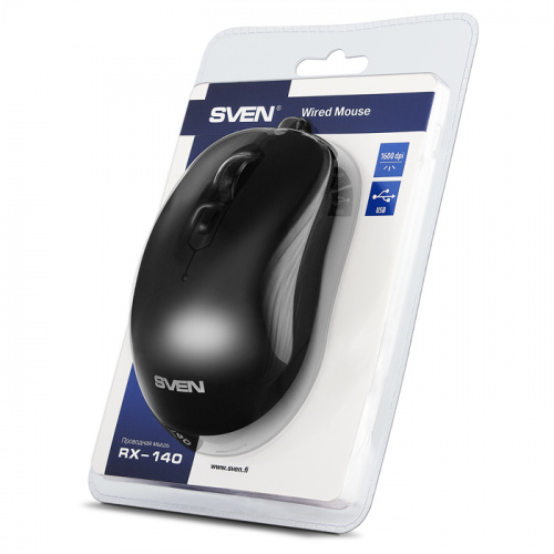 Мышь SVEN RX-140 USB чёрная (1/60) (SV-016203) фото 4