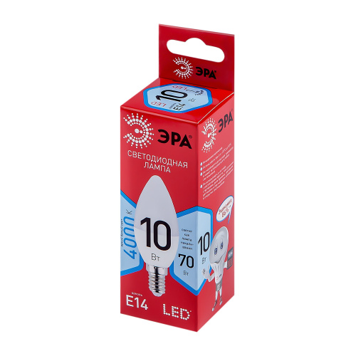Лампа светодиодная ЭРА RED LINE LED B35-10W-840-E14 R Е14 / E14 10 Вт свеча нейтральный белый свет (1/100) (Б0049642) фото 2