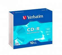 Диск VERBATIM CD-R 80 (52х) DL Slim (10) (100)