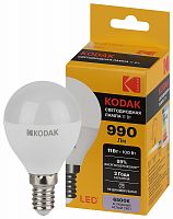 Лампа светодиодная KODAK P45-11W-865-E14 E14 / Е14 11Вт шар холодный дневной свет (1/100) (Б0057619)