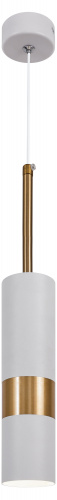Светильник ЭРА потолочный подвесной PL33 WH/GD MR16 GU10 цилиндр белый, золото (1/25) (Б0061381) фото 4