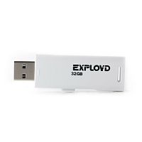 Флеш-накопитель USB  32GB  Exployd  580  белый (EX-32GB-580-White)