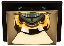 Светильник ЭРА встраиваемый декоративный KL102 BK/GD MR16 GU5.3 черный золото (1/100) (Б0056358)