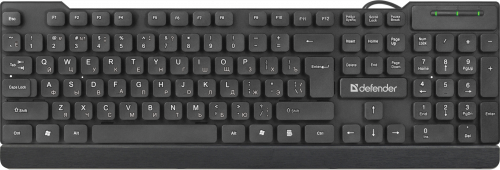 Клавиатура Defender Element HB-190 USB RU, полноразмерная, ,черный  (45191) фото 2