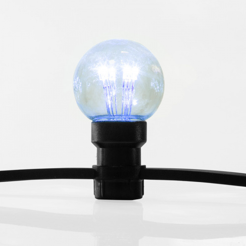 Гирлянда NEON-NIGHT LED Galaxy Bulb String 10м, черный КАУЧУК, 30 ламп*6 LED СИНИЕ, влагостойкая IP65 (1/10) фото 4