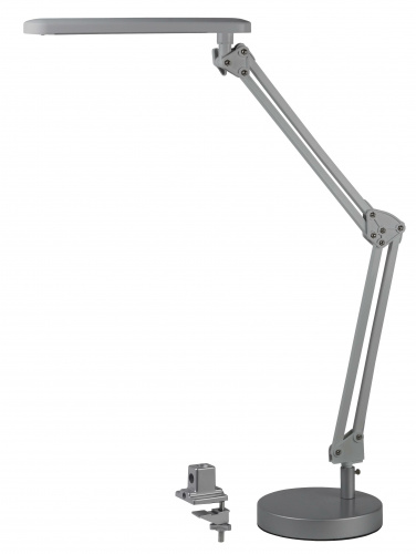 Светильник светодиодный ЭРА настольный NLED-440-7W-S, 3000К, 2 варианта крепления: струбцина+основание, серебро (6/144) фото 3