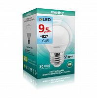 Лампа светодиодная SMARTBUY G45 9,5Вт 4000K E27 (глоб, нейтральный свет) (1/10) (SBL-G45-9_5-40K-E27)