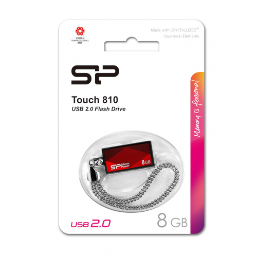Флеш-накопитель яUSB  8GB  Silicon Power  Touch 810  красный (SP008GBUF2810V1R) фото 8