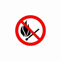 Табличка ПВХ информационный знак «Запрещается пользоваться открытым огнем и курить» d - 180 мм REXANT (1/100)