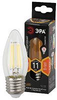 Лампа светодиодная ЭРА F-LED B35-11W-827-E27 Е27 / Е27 11Вт филамент свеча теплый белый свет (1/100)
