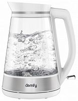Чайник электрический Domfy DSW-EK505 1.8л. 3000Вт белый/прозрачный (корпус: стекло)