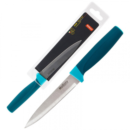 Нож с рукояткой софт-тач VELUTTO MAL-03VEL универсальный, 12,7 см (1/24/72) фото 3