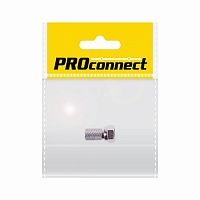 Разъем антенный на кабель, штекер F для кабеля SAT (с резиновым уплотнителем), (1шт.) (пакет) PROconnect (1/100)