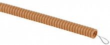 Труба ЭРА гофрированная ПВХ (сосна) d 16мм с зонд. легкая 25м (60)