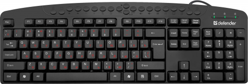Клавиатура Defender Atlas HB-450 RU, USB, мультимедиа 124 кн., проводная, черный (1/40) (45450) фото 3