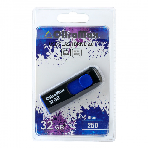 Флеш-накопитель USB  32GB  OltraMax  250  синий (OM-32GB-250-Blue) фото 4