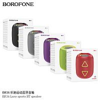 Колонка портативная Borofone BR36 Lucy, Bluetooth 5.3, пластик, microSD, AUX, 1200mAh, цвет: фиолетовый (1/50) (6941991104374)