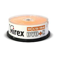 Диск MIREX DVD+R 16X 4,7GB Cake box 25 (25/300) (UL130013A1M)