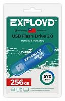 Флеш-накопитель USB  256GB  Exployd  570  синий (EX-256GB-570-Blue)