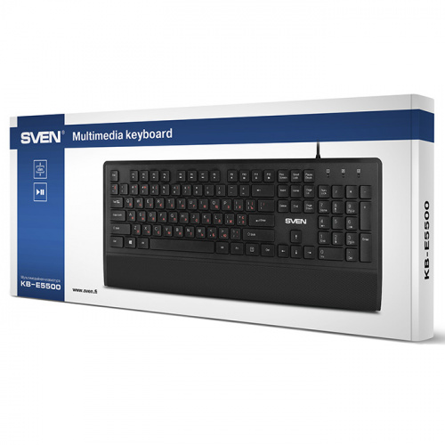 Клавиатура SVEN KB-E5500 чёрная (1/10) (SV-018061) фото 2