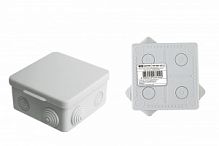 Распаячная коробка ОП 80х80х50мм, крышка, IP54, 7вх. инд. штрихкод TDM (1/100)
