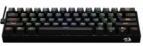 Клавиатура беспроводная REDRAGON Draconic RU,RGB, bluetooth 5.0, черная (77696) фото 4