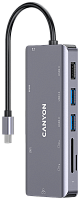 USB-концентратор Canyon DS-11 USB-C  9-в-1, HDMI, Type-C, Гигабитный Ethernet, поддержка сети , USB 3.0, USB 2.0, Micro SD (1/60) (CNS-TDS11)