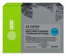 Картридж струйный Cactus CS-C8765 №131 черный (20мл) для HP DJ 5743/5943/6543/6623/6843/6943/6983/9803/7213/7313/7413/K7103/PS 2573/2613/2713/8053/815