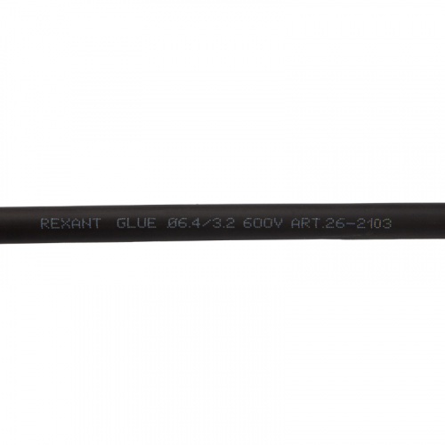 Термоусаживаемая трубка двухстенная клеевая 6,4/3,2 мм черная REXANT (уп.10 шт. по 1 м.) (10) (26-2103) фото 2