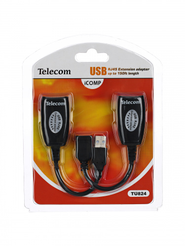 Адаптер-удлинитель USB-AMAF/RJ45, по витой паре до 45m , Telecom <TU824> (1/100) фото 3