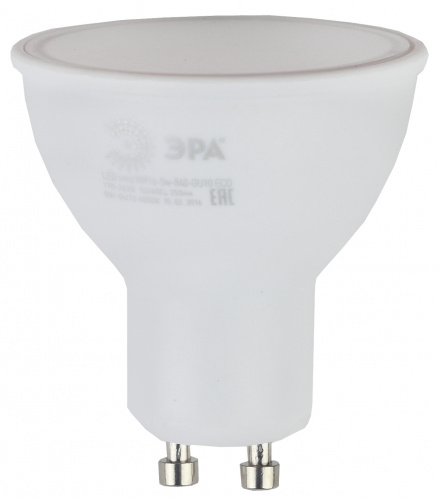 Лампа светодиодная ЭРА RED LINE MR16-5W-840-GU10 R GU10 5 Вт софит нейтральный белый свет (1/10/100)