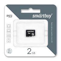 Карта памяти MicroSD  2GB  Smart Buy без адаптера (SB2GBSD-00)